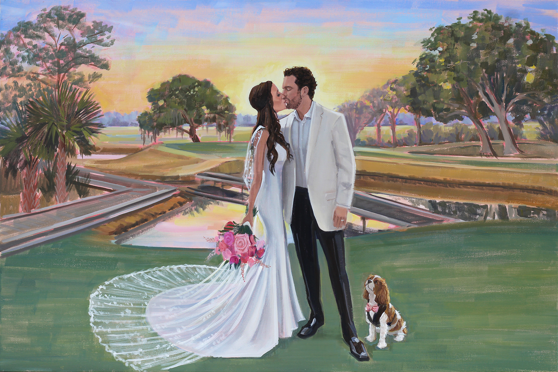 Live Wedding Painter, Ben Keys at Daniel Island Club